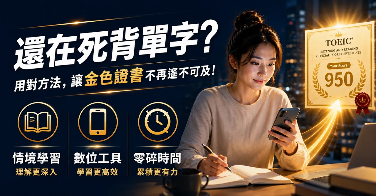 2026多益高分攻略：還在死背單字？掌握這幾招，金色證書不再遙不可及！